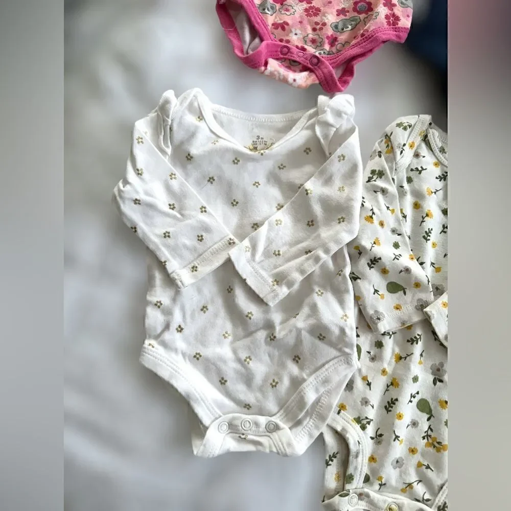 Baby Bundle Set of baby Girl 3 Month One-pieces Bodysuits Jumper  Short  Long Sl